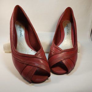 Easy Street Open Toed Red Heels
